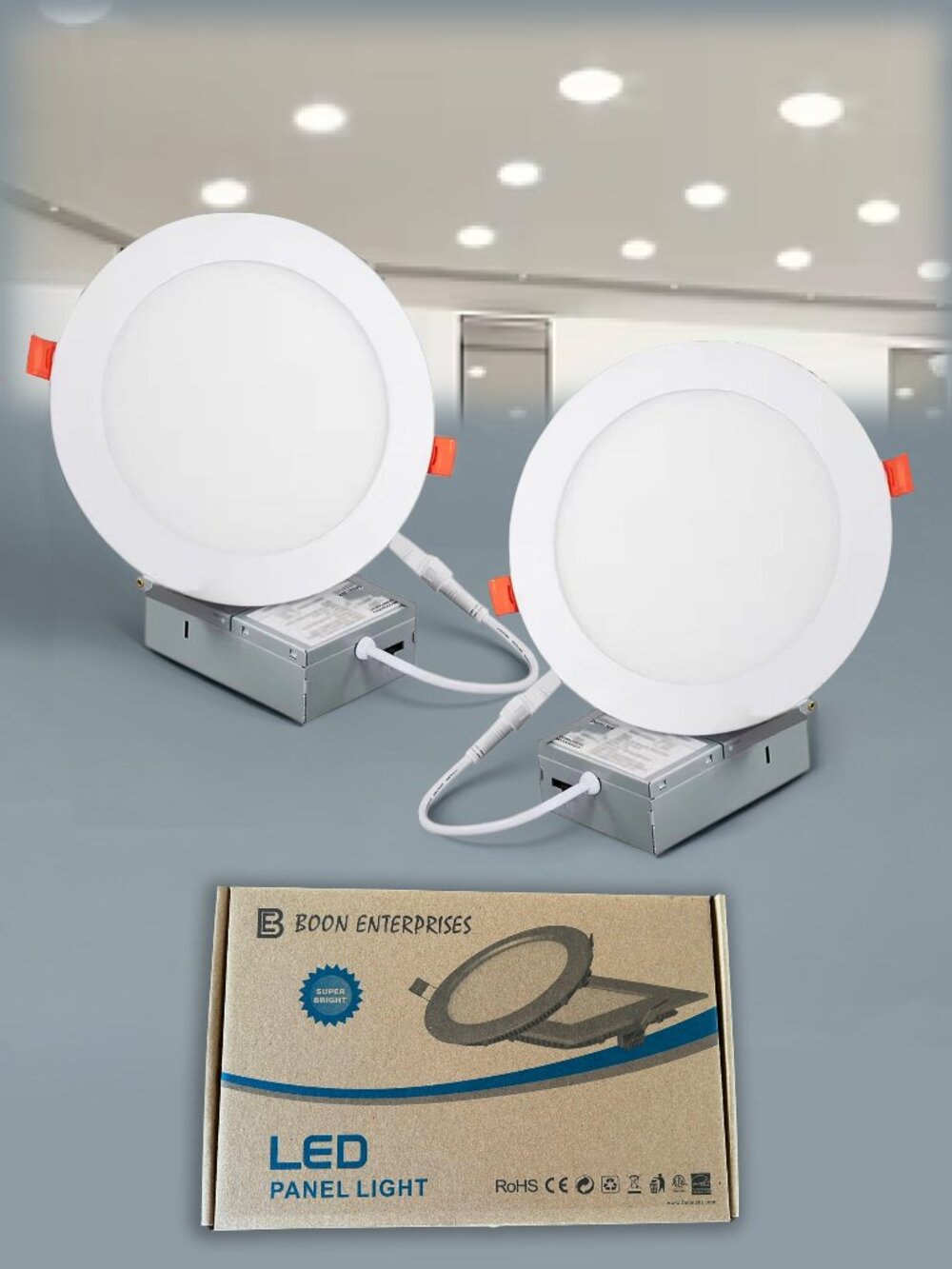 2PC PACK  Brand New | 4 inch / 12cm LED Round  Panel Light | Warm White | 9W